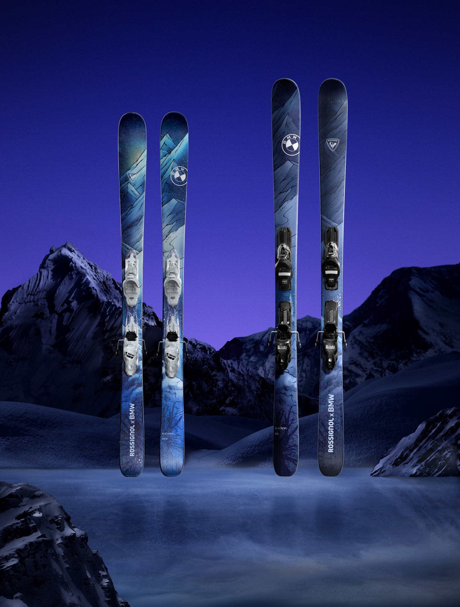 rossignol x bmw发布blackops系列限量联名自由式双板滑雪板